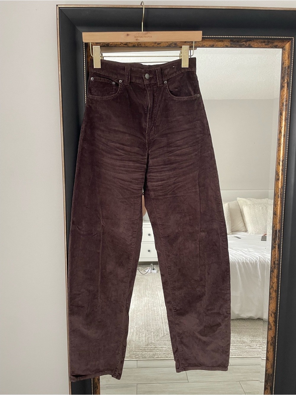 Madewell Dark Brown Wide-Leg Corduroy Jeans - Picture 2 of 6